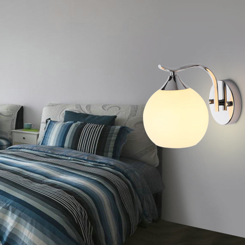 1/2-Light Modernism Wall Mounted Sconce Black/Chrome Wall Light for Foyer