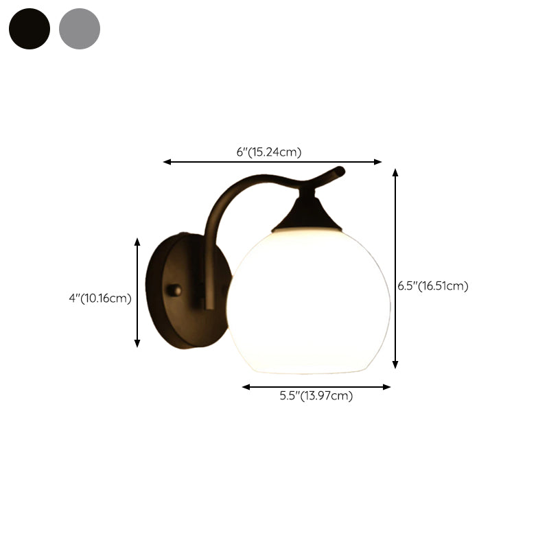 1/2-Light Modernism Wall Mounted Sconce Black/Chrome Wall Light for Foyer