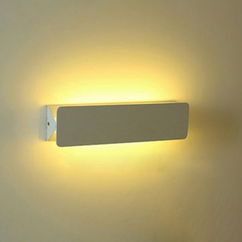 Single Contemporary White Wall Mounted Sconce Metallic Shaded Wall Light