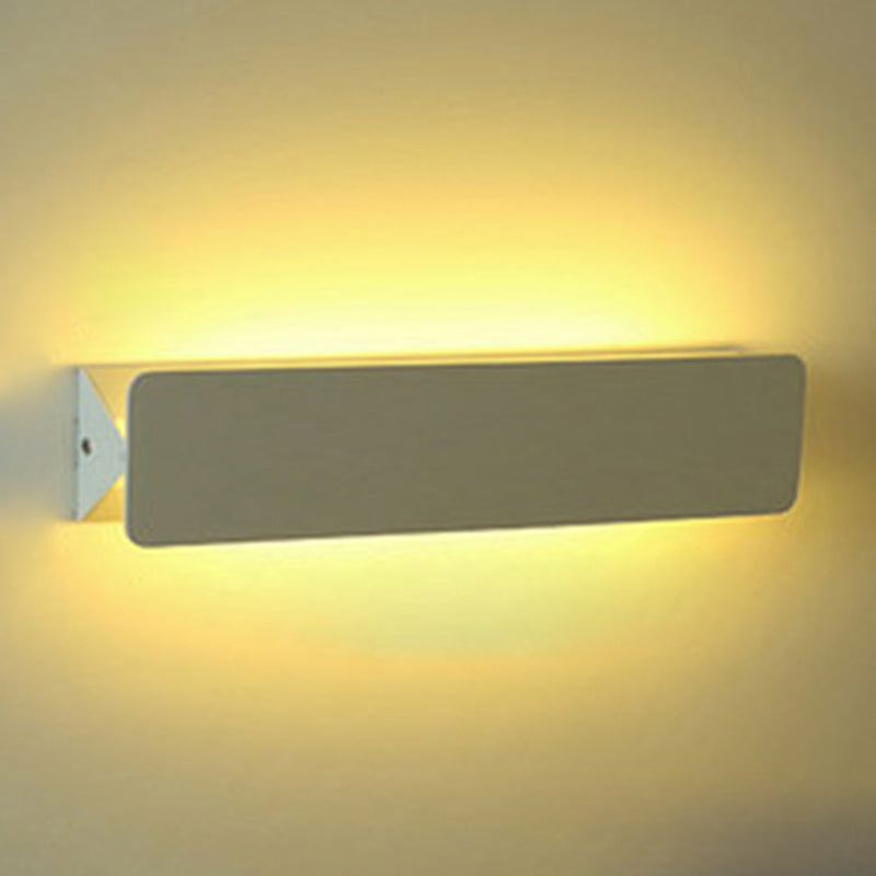 Single Contemporary White Wall Mounted Sconce Metallic Shaded Wall Light