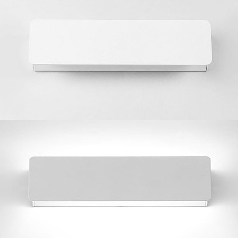 Single Contemporary White Wall Mounted Sconce Metallic Shaded Wall Light