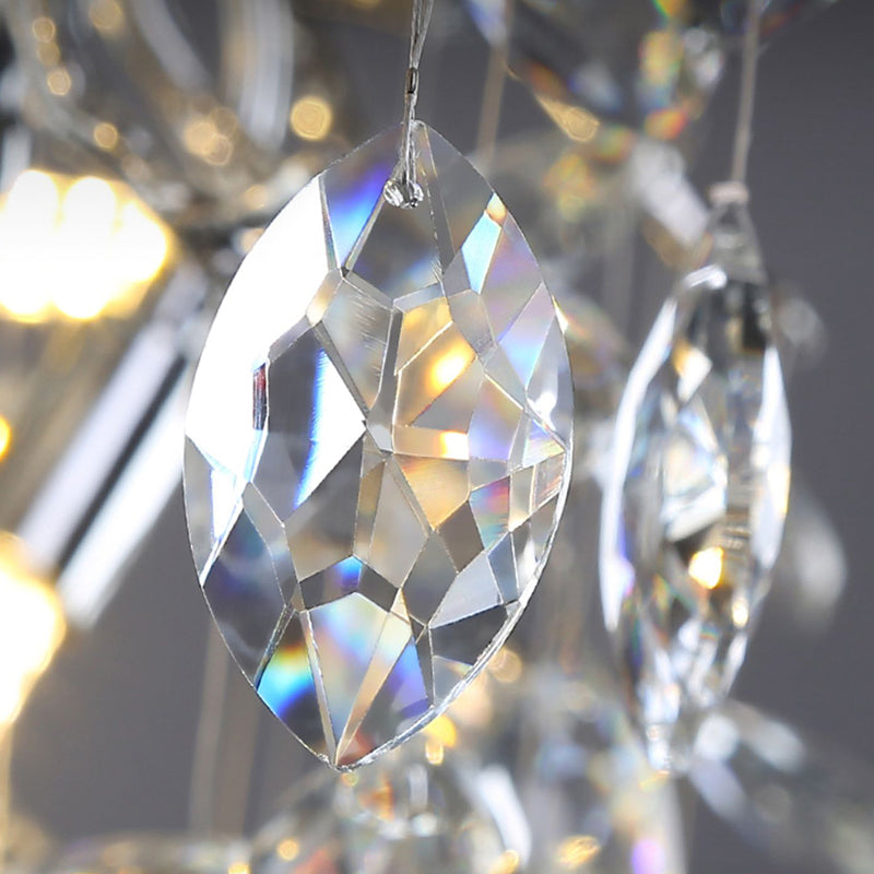 Unique Shape Crystal Wall Lighting Modern Style 3 Lights Wall Mounted Light in Silver