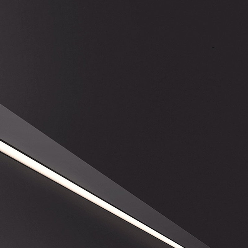 Metal Linear Shape Wall Lighting Modern Style 1-Light Wall Mounted Light in Black