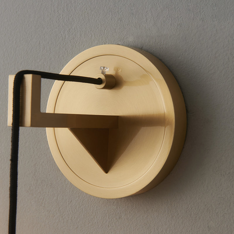 Nordic Style Wall Light Cylinder Shape Wall Lamp with Crystal Shade for Bedroom