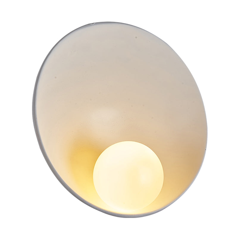 Nordic Style Wall Light Bowl Shape Wall Lamp with Glass Shade for Bedroom
