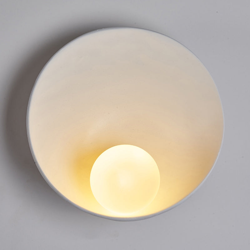 Nordic Style Wall Light Bowl Shape Wall Lamp with Glass Shade for Bedroom
