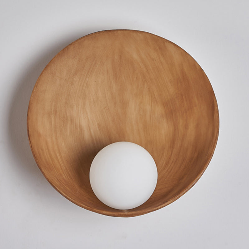 Nordic Style Wall Light Bowl Shape Wall Lamp with Glass Shade for Bedroom