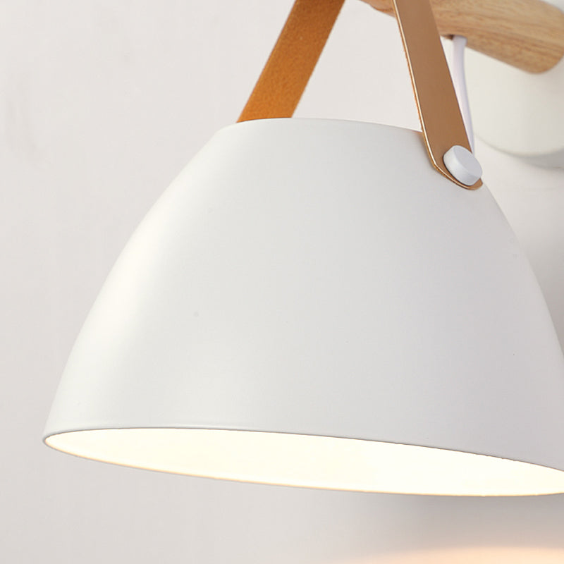 Modern Simple Wall Light Dome Shape Wooden Wall Lamp for Living Room