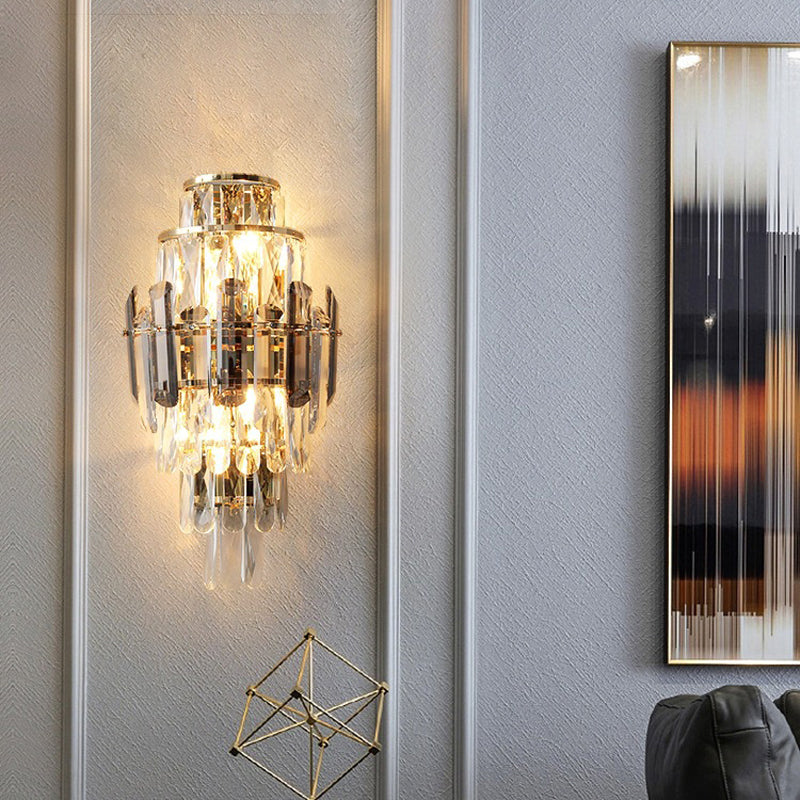 Crystal Shade Wall Light Fixture Modern Wall Light Sconce for Bedroom