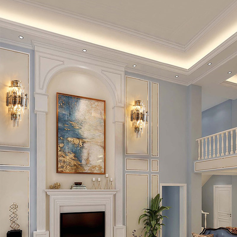 Crystal Shade Wall Light Fixture Modern Wall Light Sconce for Bedroom