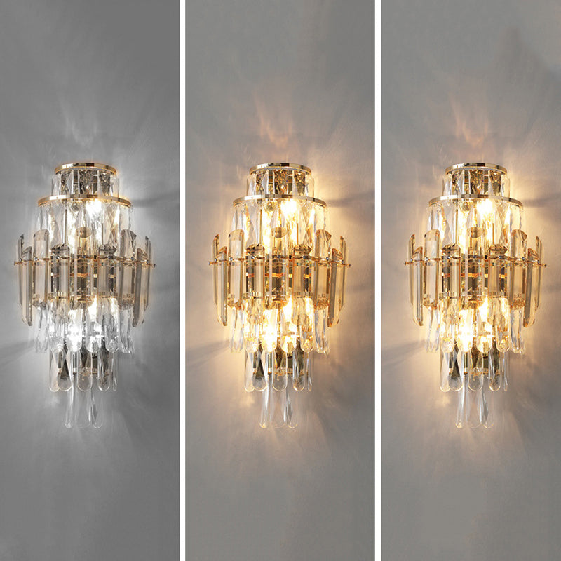 Crystal Shade Wall Light Fixture Modern Wall Light Sconce for Bedroom