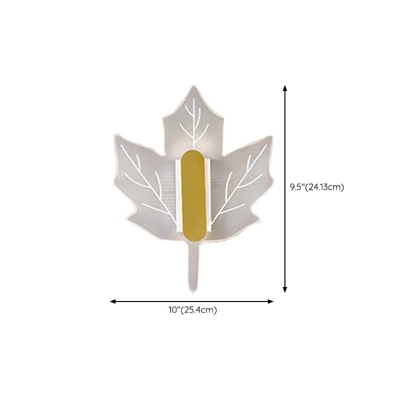 Contemporary LED Wall Lighting Acrylic Wall Mounted Fixture in Gold & Clear