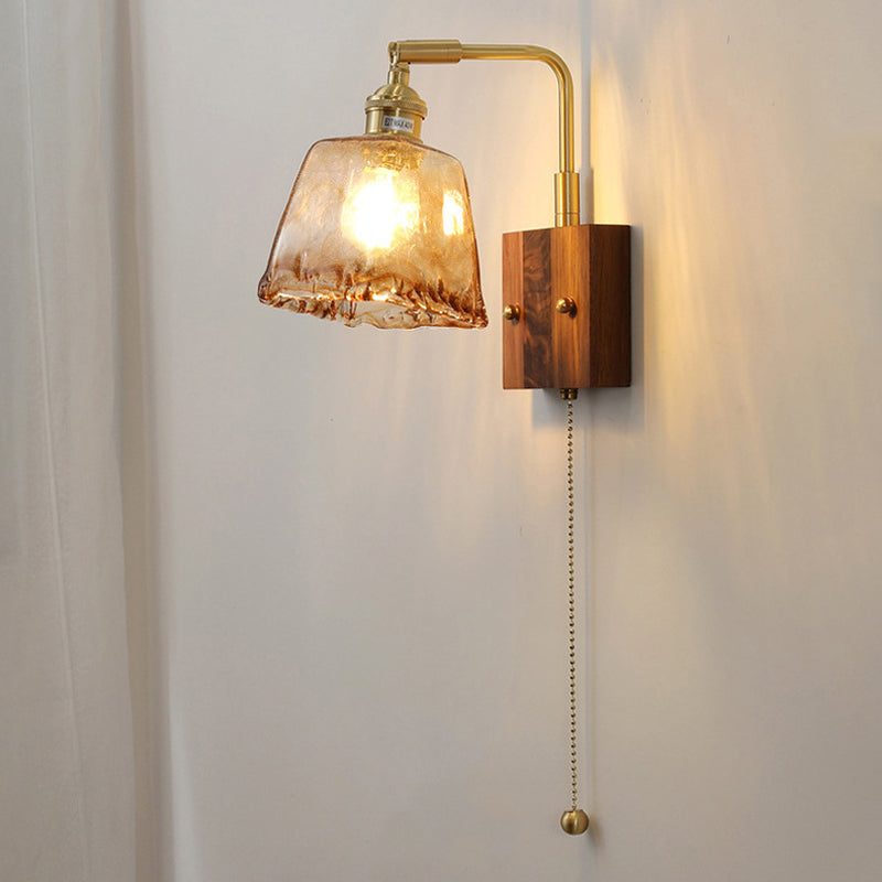 Minimalist Glass Shade Wall Light Fixture Industrial Wall Light Sconce for Bedroom