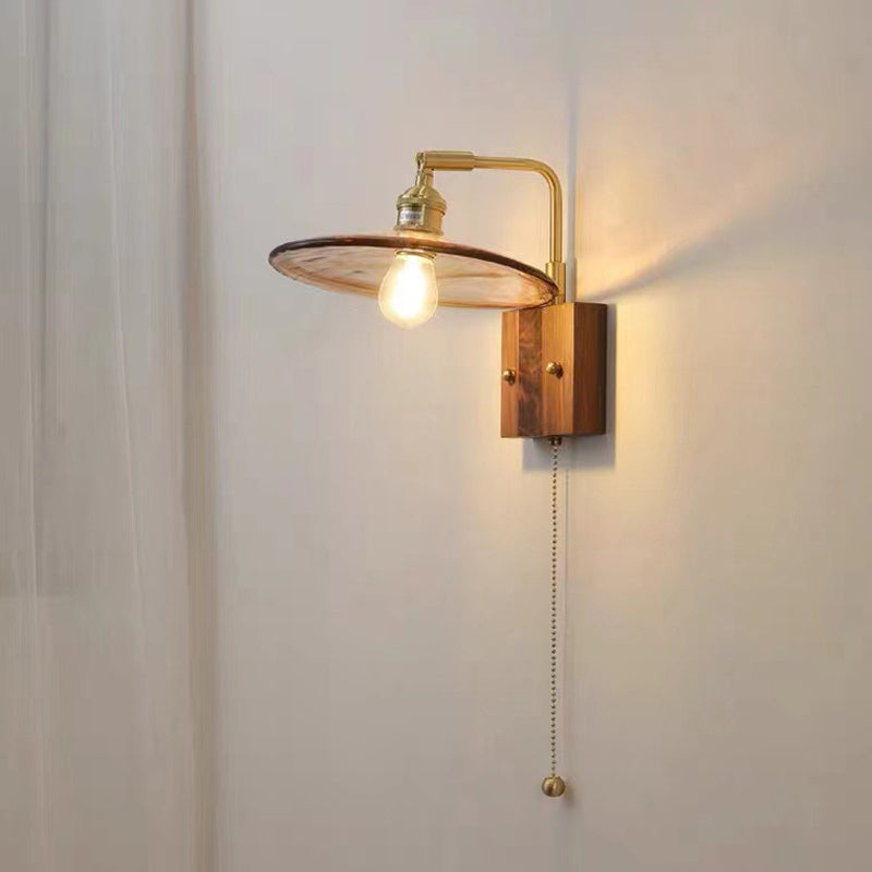 Minimalist Glass Shade Wall Light Fixture Industrial Wall Light Sconce for Bedroom