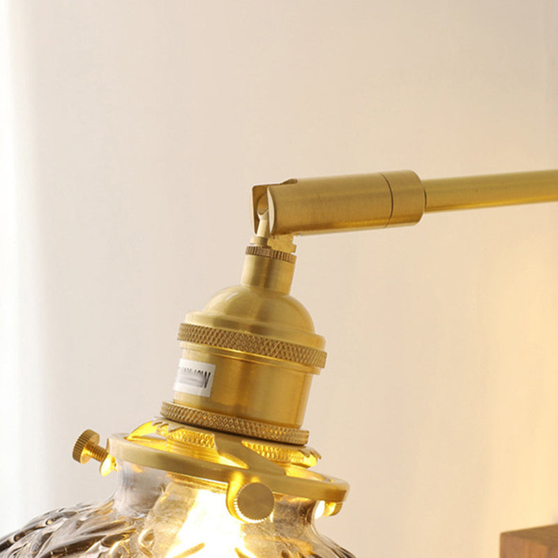 Minimalist Glass Shade Wall Light Fixture Industrial Wall Light Sconce for Bedroom