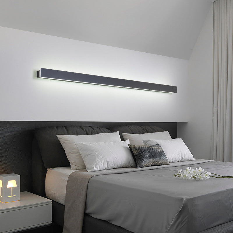 Black Contemporary Bathroom Vanity Light 1 Light LED Bath Bar