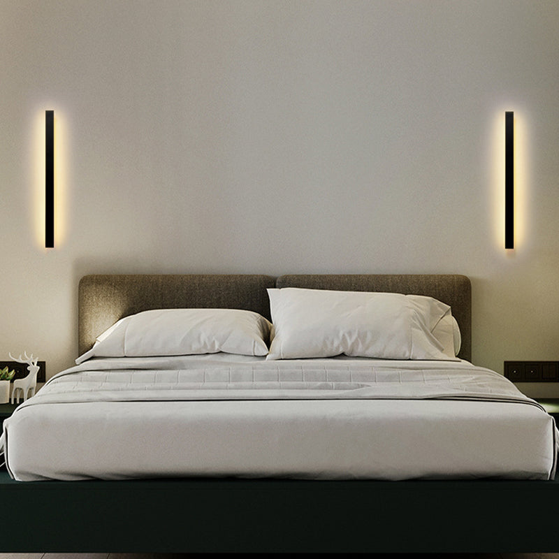 Black Contemporary Bathroom Vanity Light 1 Light LED Bath Bar