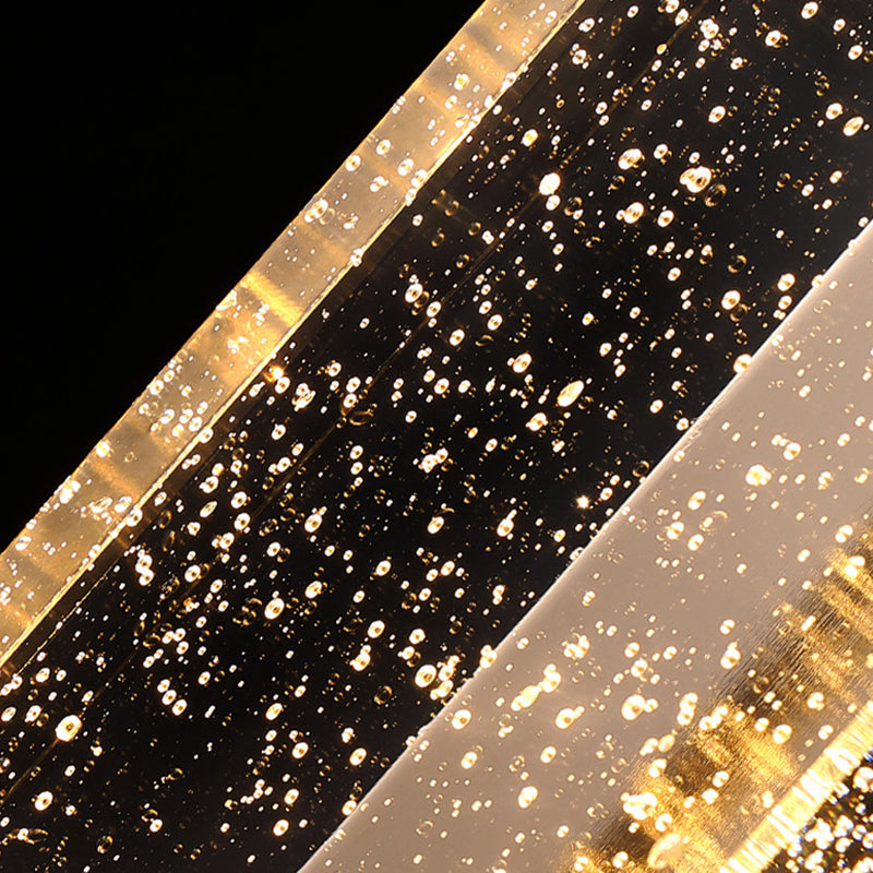 Golden Single Contemporary Bathroom Vanity Light Crystal LED Bath Bar