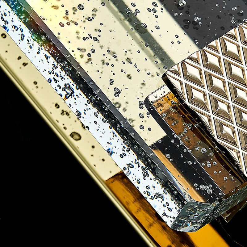 Golden Single Contemporary Bathroom Vanity Light Crystal LED Bath Bar