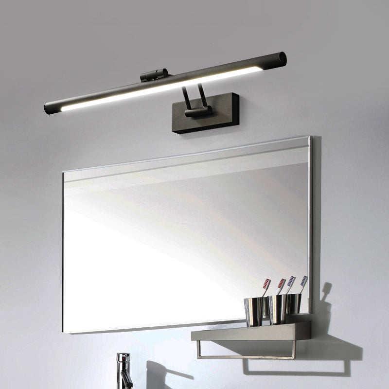 Single Modernism Black Bathroom Vanity Light LED Bath Bar for Bedroom