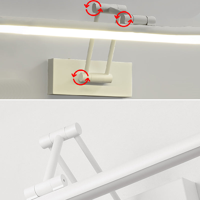 Single Modernism White Bathroom Vanity Light LED Bath Bar for Bedroom