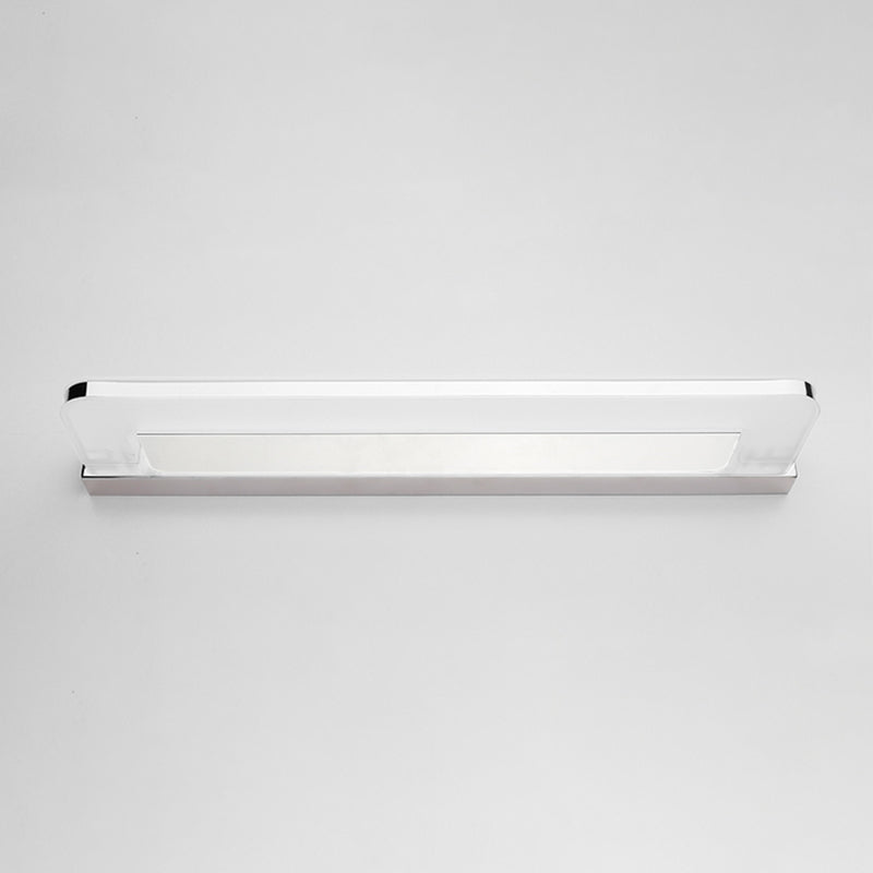 Contemporary White Single Bathroom Vanity Light LED Bath Bar
