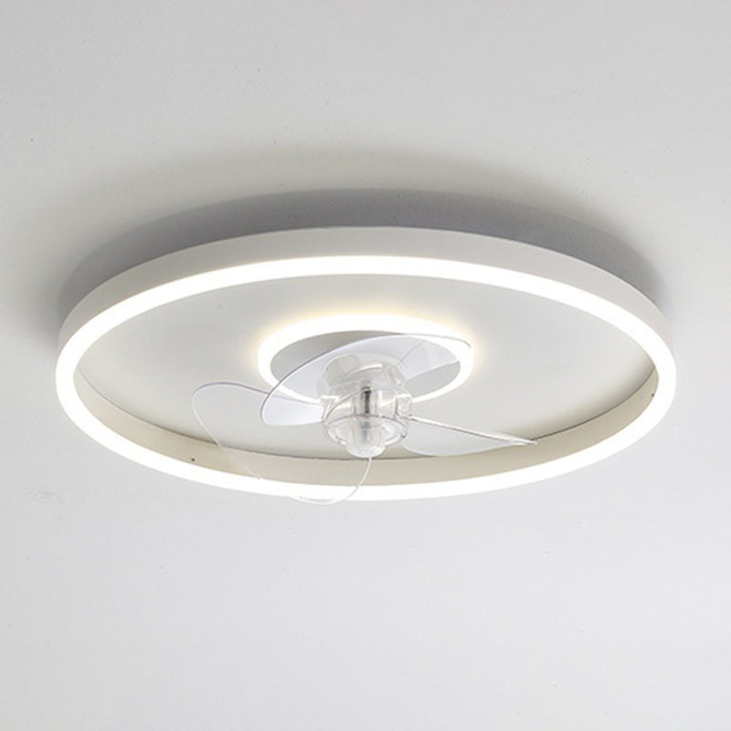 3-Blade Modern Ceiling Fan White/Black Fan with Light for Room