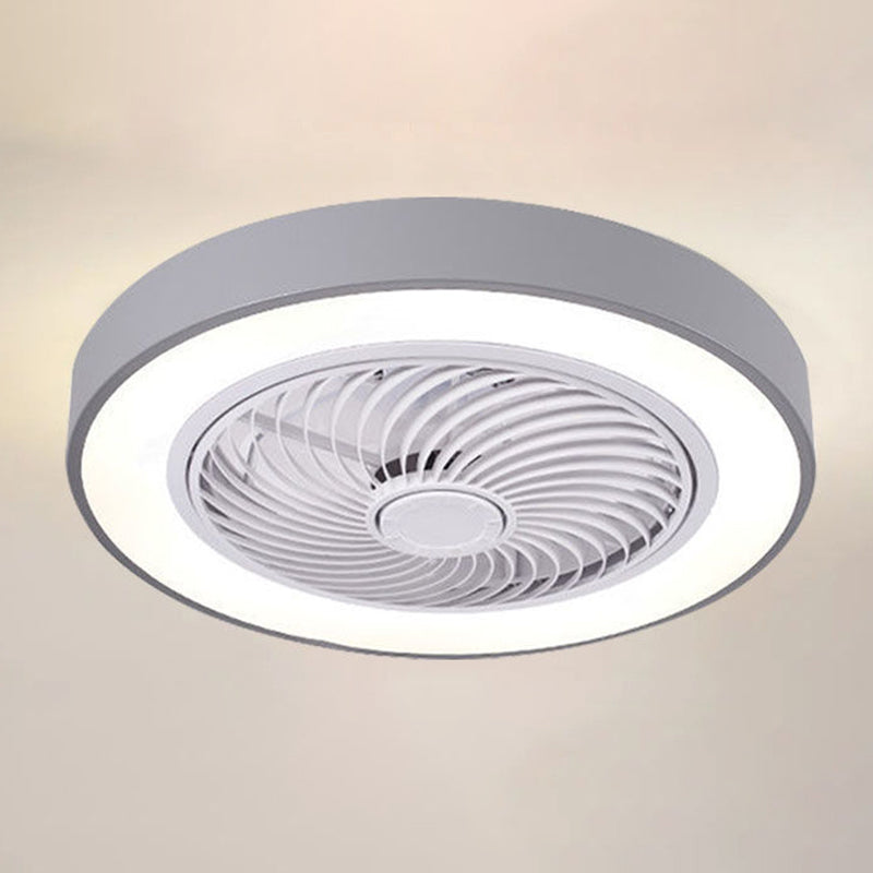 5-Blade Contemporary Ceiling Fan Polish Finish Fan with Light for Foyer