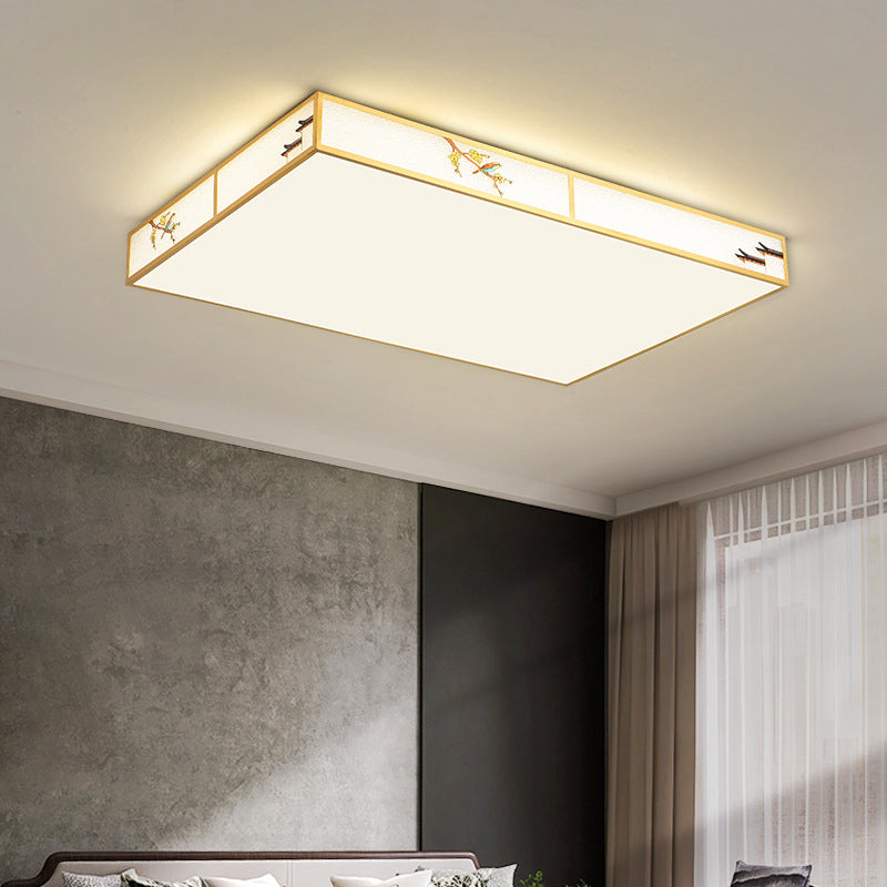 Modern Ceiling Lamp Geometric LED Flush Mount Light Fixture with Acrylic Shade
