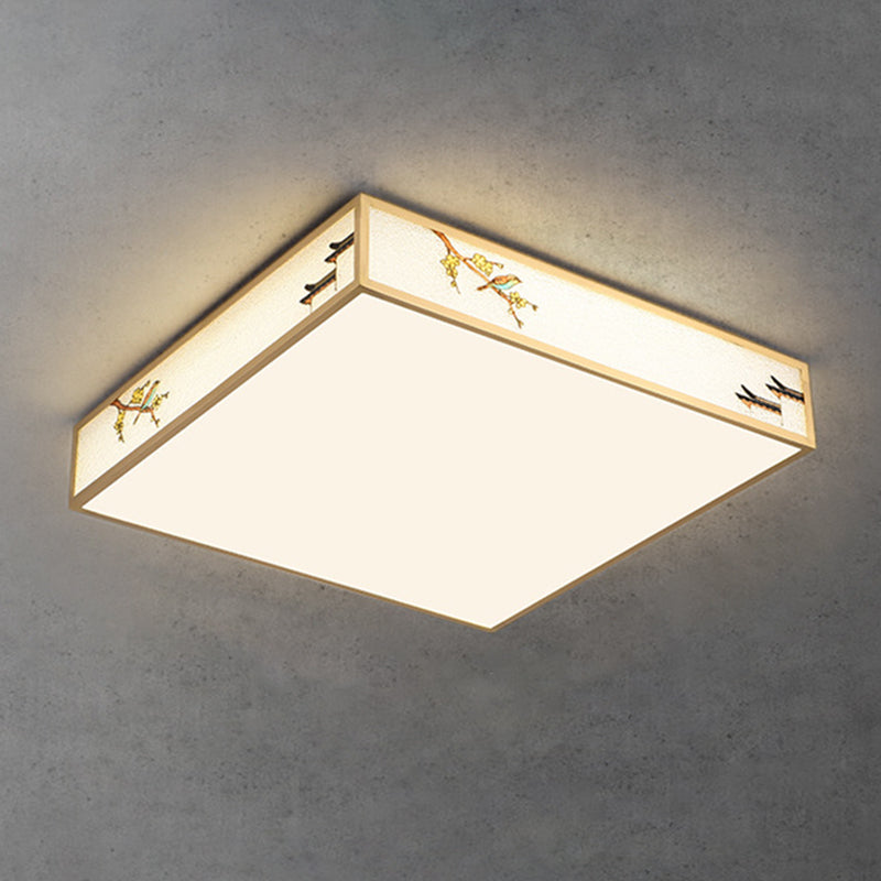 Modern Ceiling Lamp Geometric LED Flush Mount Light Fixture with Acrylic Shade