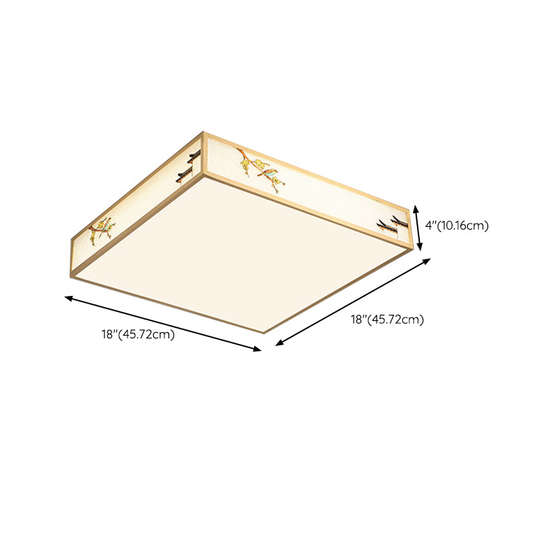 Modern Ceiling Lamp Geometric LED Flush Mount Light Fixture with Acrylic Shade