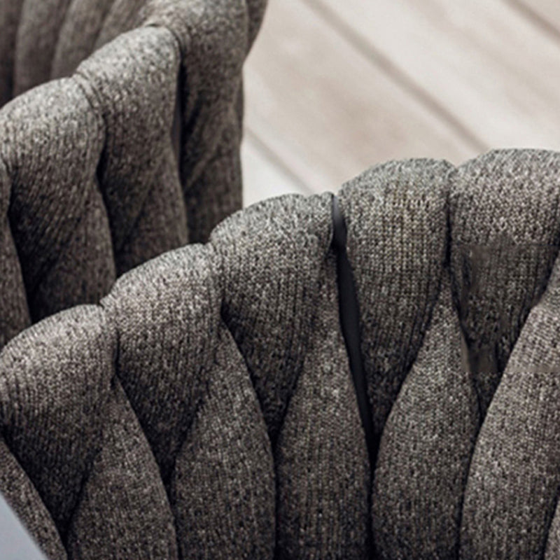 Stone Top Dining Table Set 1/7 Pcs Metal Frame Patio Dining Table with Upholstered Chairs