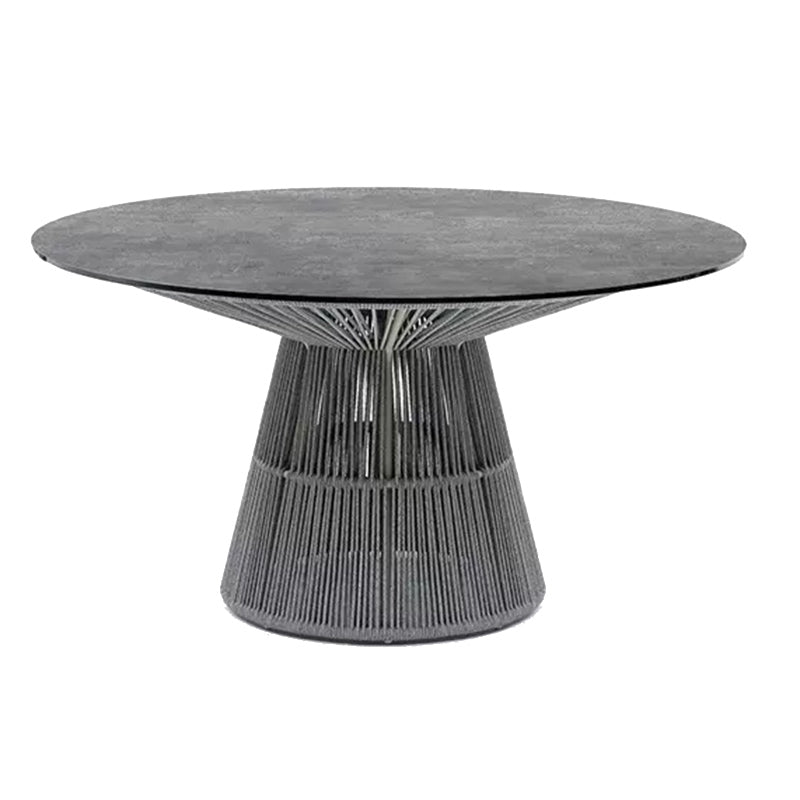 Round Patio Dining Table Set 1/2/5/6 Pcs Stone Top Patio Dining Table with Chairs