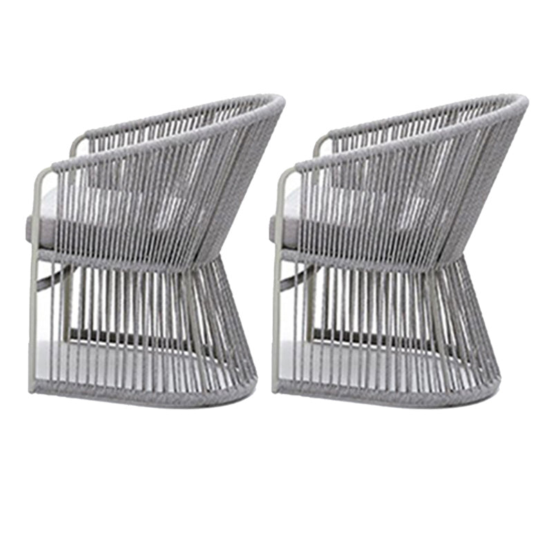 Round Patio Dining Table Set 1/2/5/6 Pcs Stone Top Patio Dining Table with Chairs