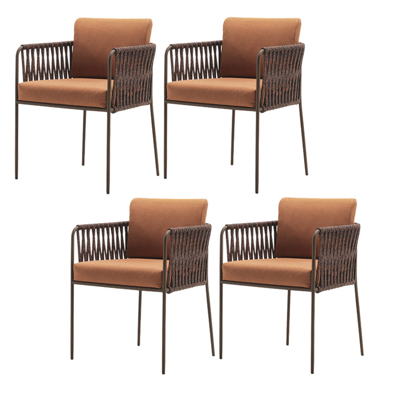 Rectangular Patio Dining Table Set 1/4/7 Pcs Metal Frame Patio Dining Table and Chairs