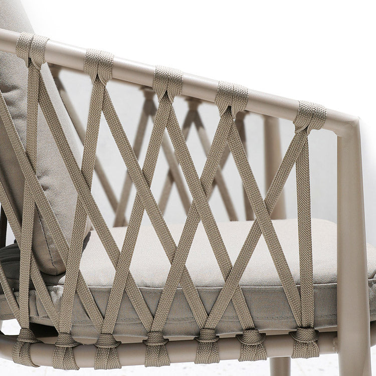 Boho Patio Dining Table Set 1/3/5/7/9 Pcs Aluminum Frame Dining Table and Chairs