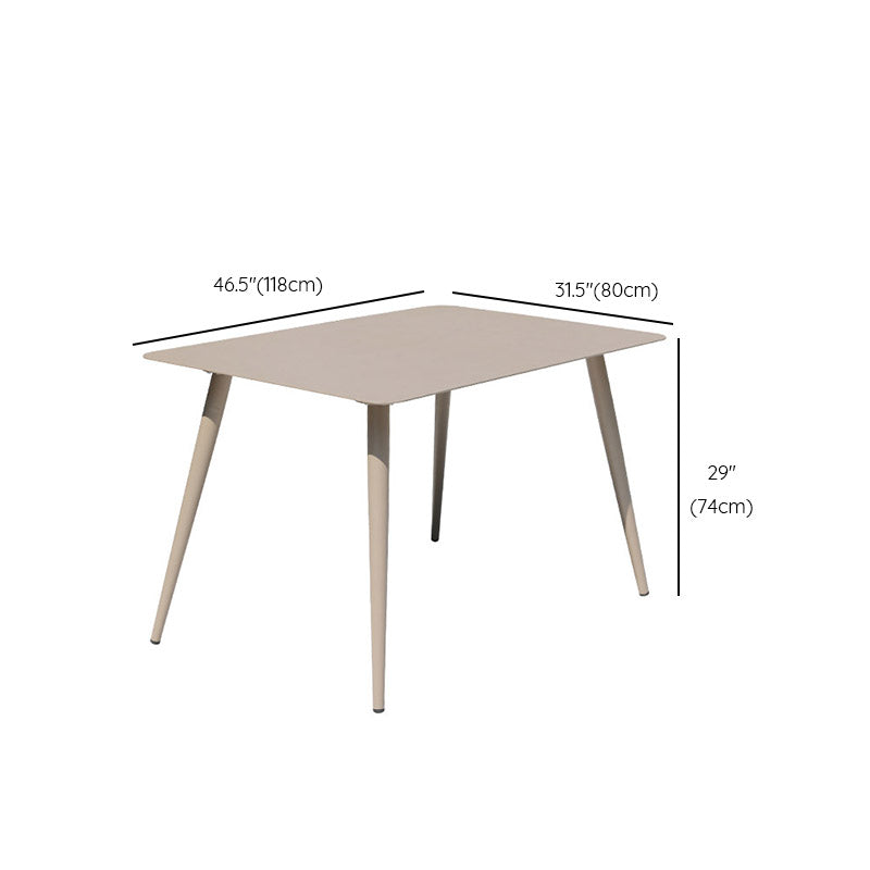 Boho Patio Dining Table Set 1/3/5/7/9 Pcs Aluminum Frame Dining Table and Chairs