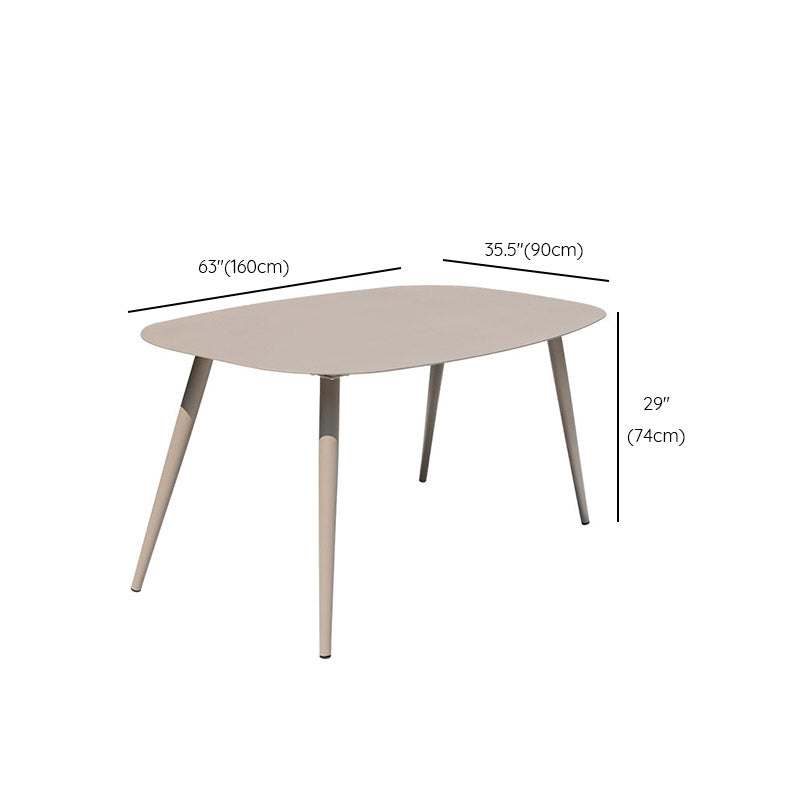 Boho Patio Dining Table Set 1/3/5/7/9 Pcs Aluminum Frame Dining Table and Chairs