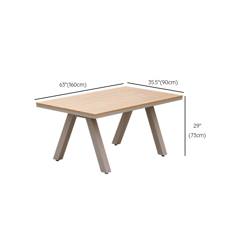 Boho Patio Dining Table Set 1/3/5/7/9 Pcs Aluminum Frame Dining Table and Chairs