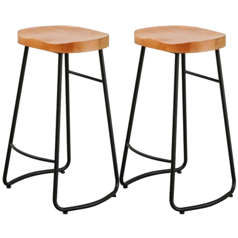 Armless Counter Height Stools Solid Wood Counter and Bar Stool