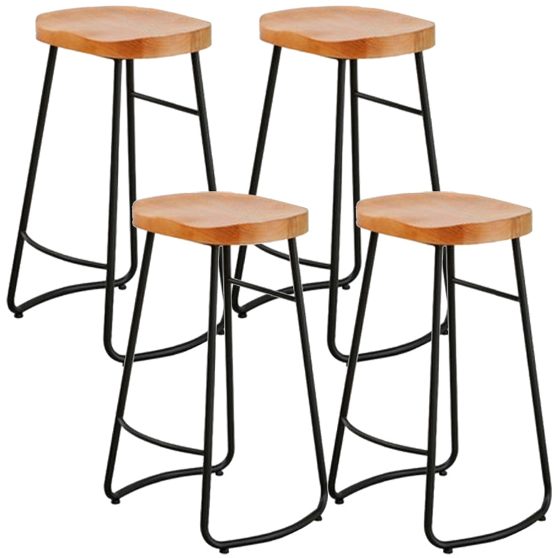 Armless Counter Height Stools Solid Wood Counter and Bar Stool