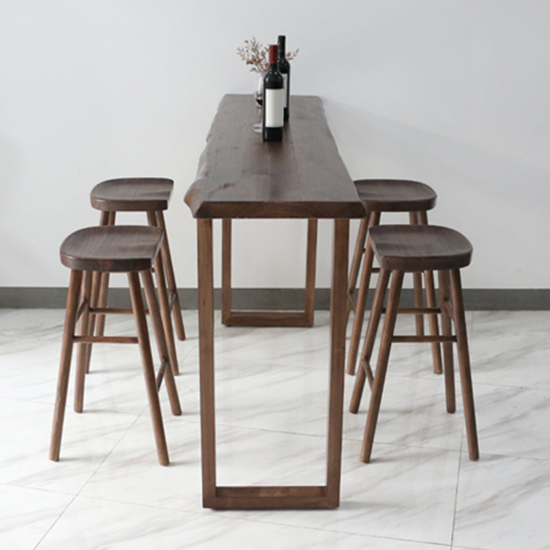Armless Counter Height Stools Solid Wood Counter and Bar Stool