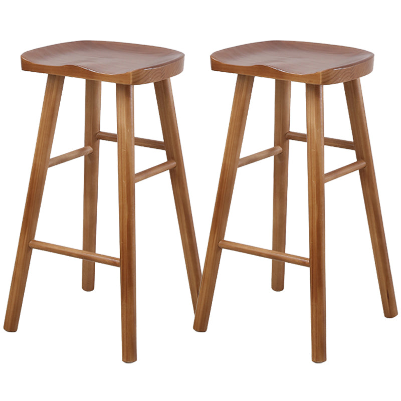 Armless Counter Height Stools Solid Wood Counter and Bar Stool