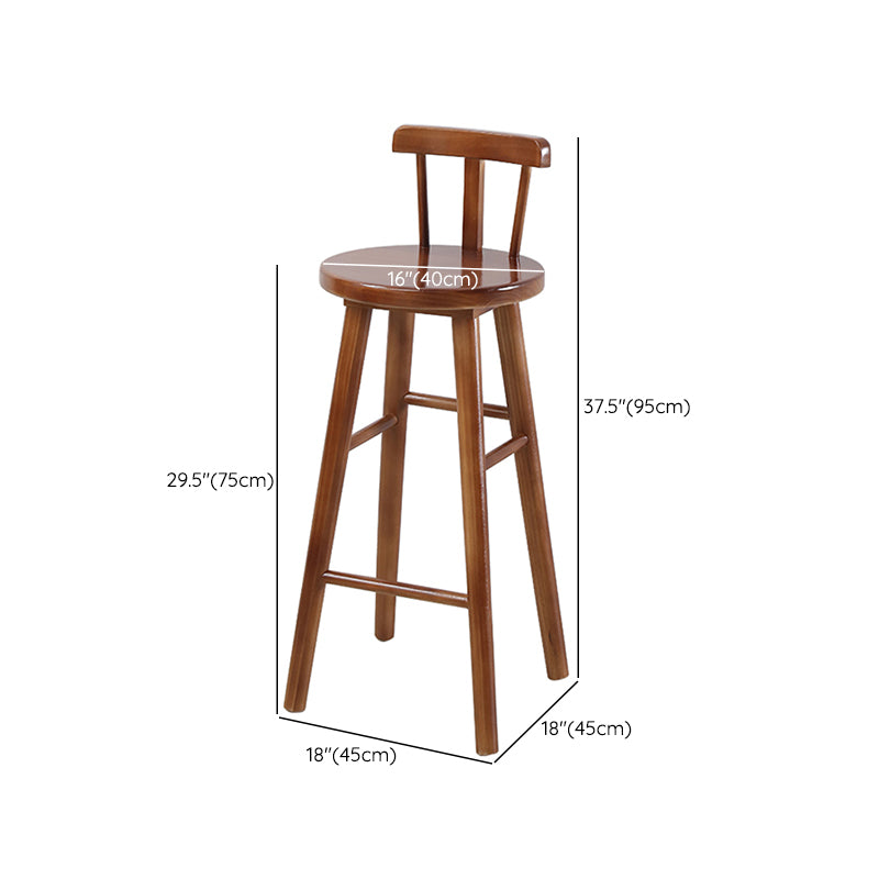 Armless Counter Height Stools Solid Wood Counter and Bar Stool