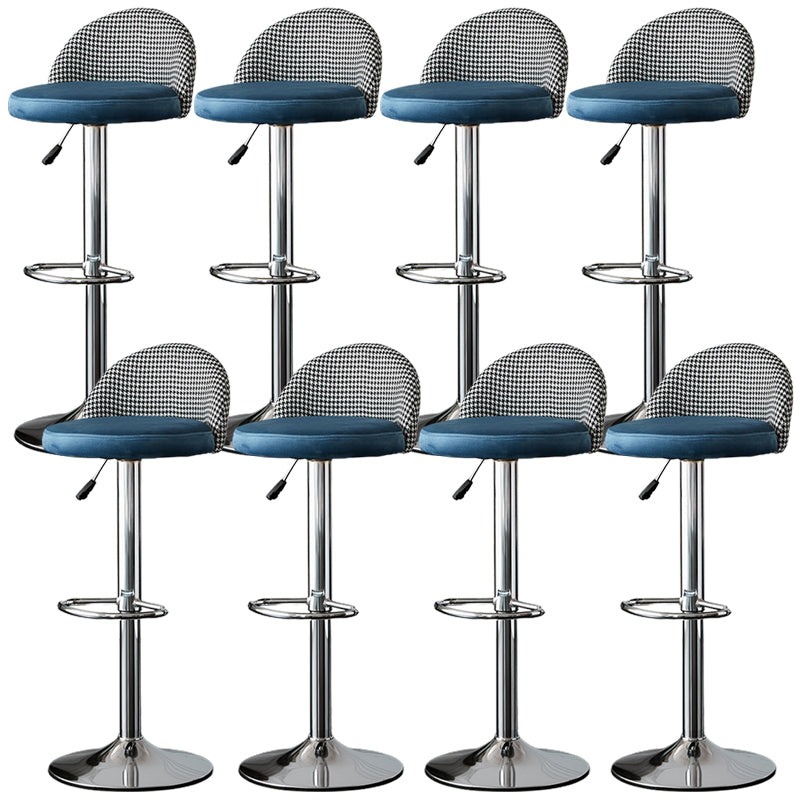 Low Back Dining Stools Adjustable Height Bar Stools with Cushion