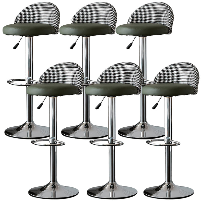 Low Back Dining Stools Adjustable Height Bar Stools with Cushion