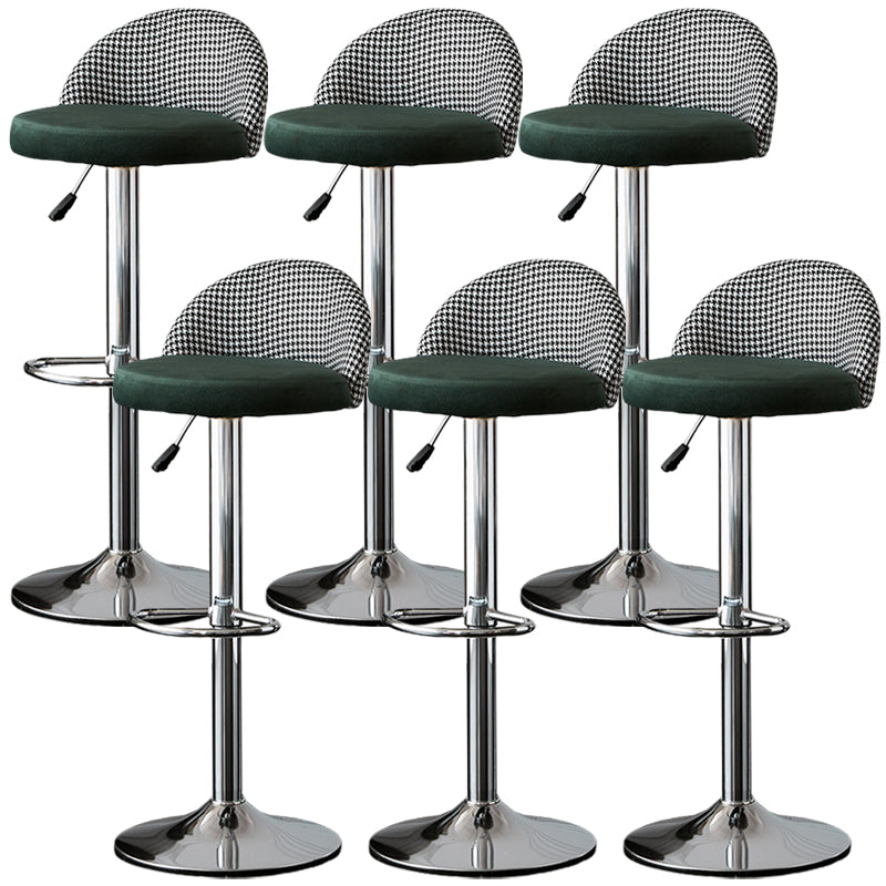 Low Back Dining Stools Adjustable Height Bar Stools with Cushion