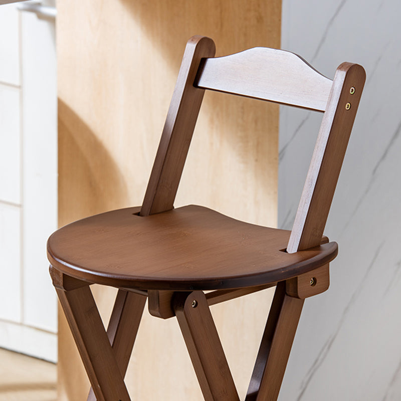 Contemporary Dining Stools Armless Folding Bar Stools with Footrest