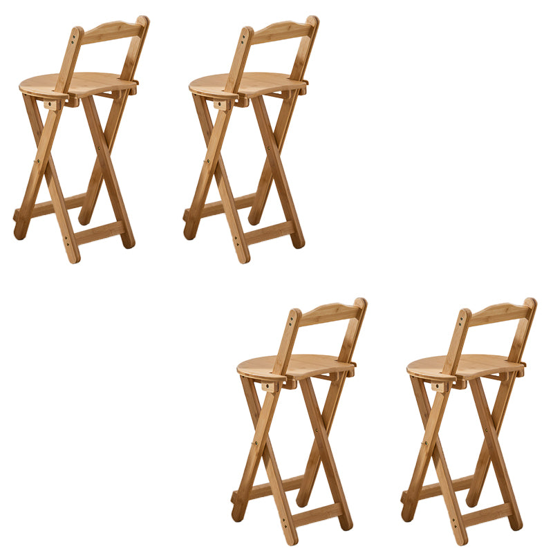 Contemporary Dining Stools Armless Folding Bar Stools with Footrest
