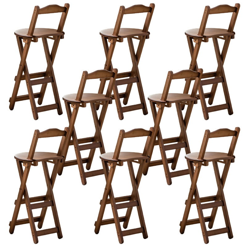 Contemporary Dining Stools Armless Folding Bar Stools with Footrest